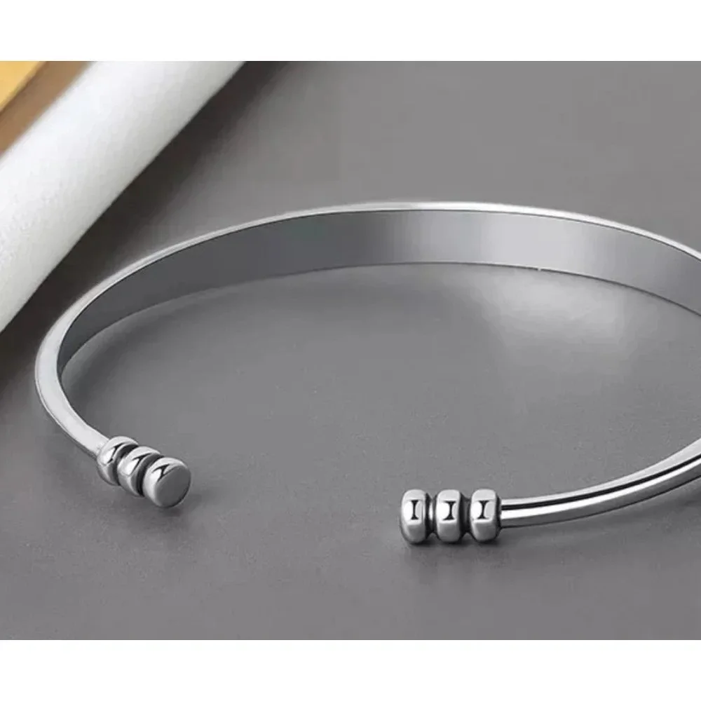 NEW Fish 925 Sterling‎ Silver Cuff Bracelet, 58mm Adjustable